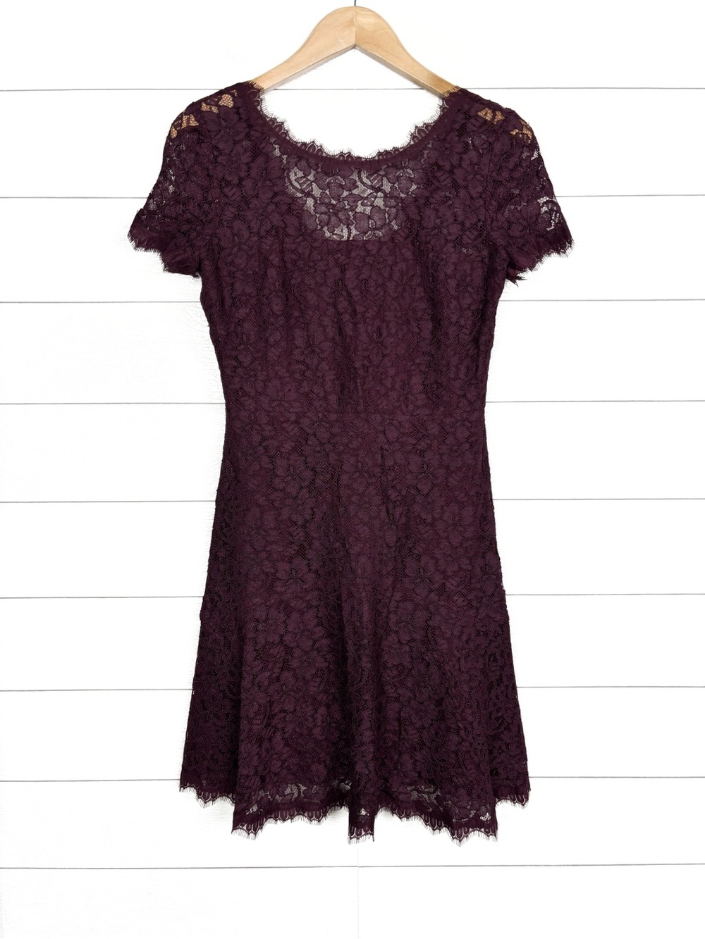 Diane Von Furstenberg Lace Fifi Dress Plum Purple 4